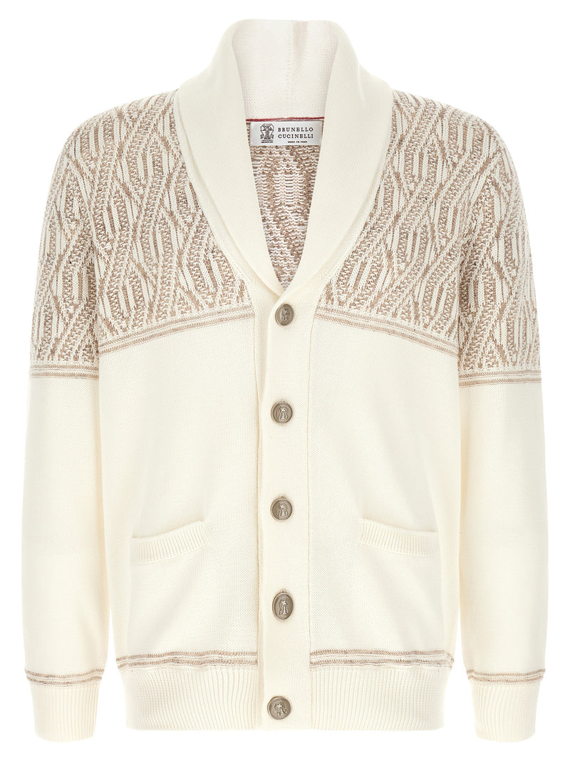 Brunello Cucinelli Beige Cotton Cardigan