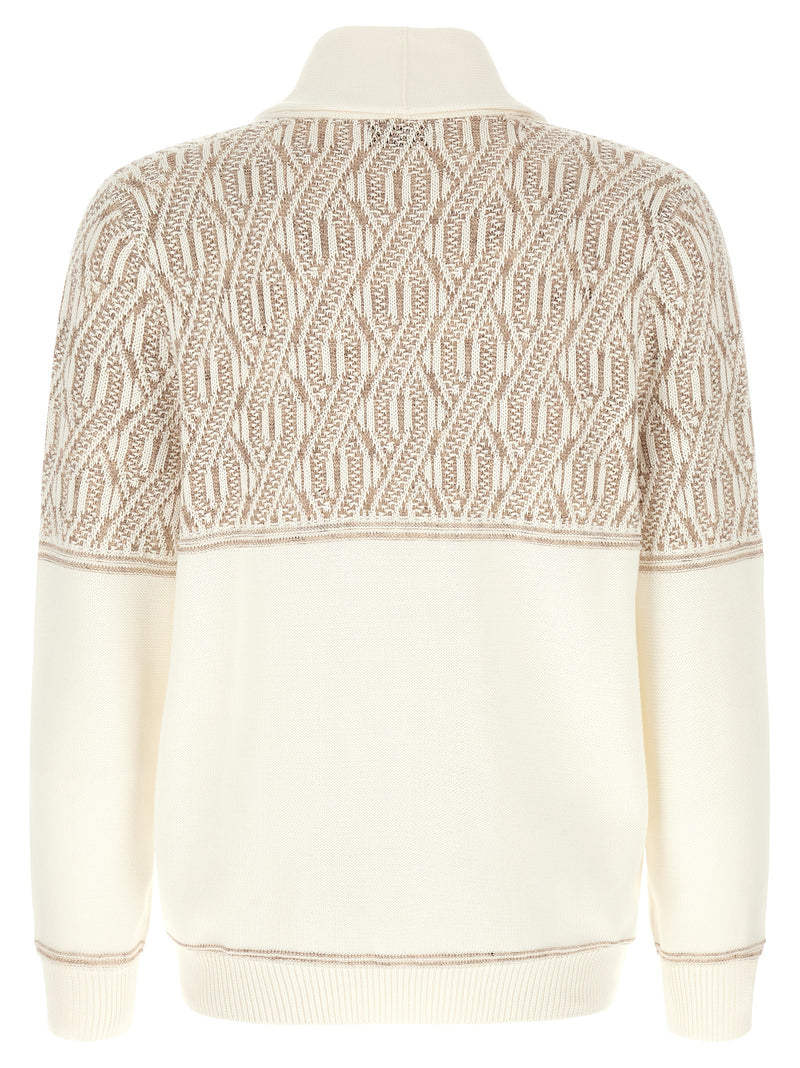 Brunello Cucinelli Beige Cotton Cardigan