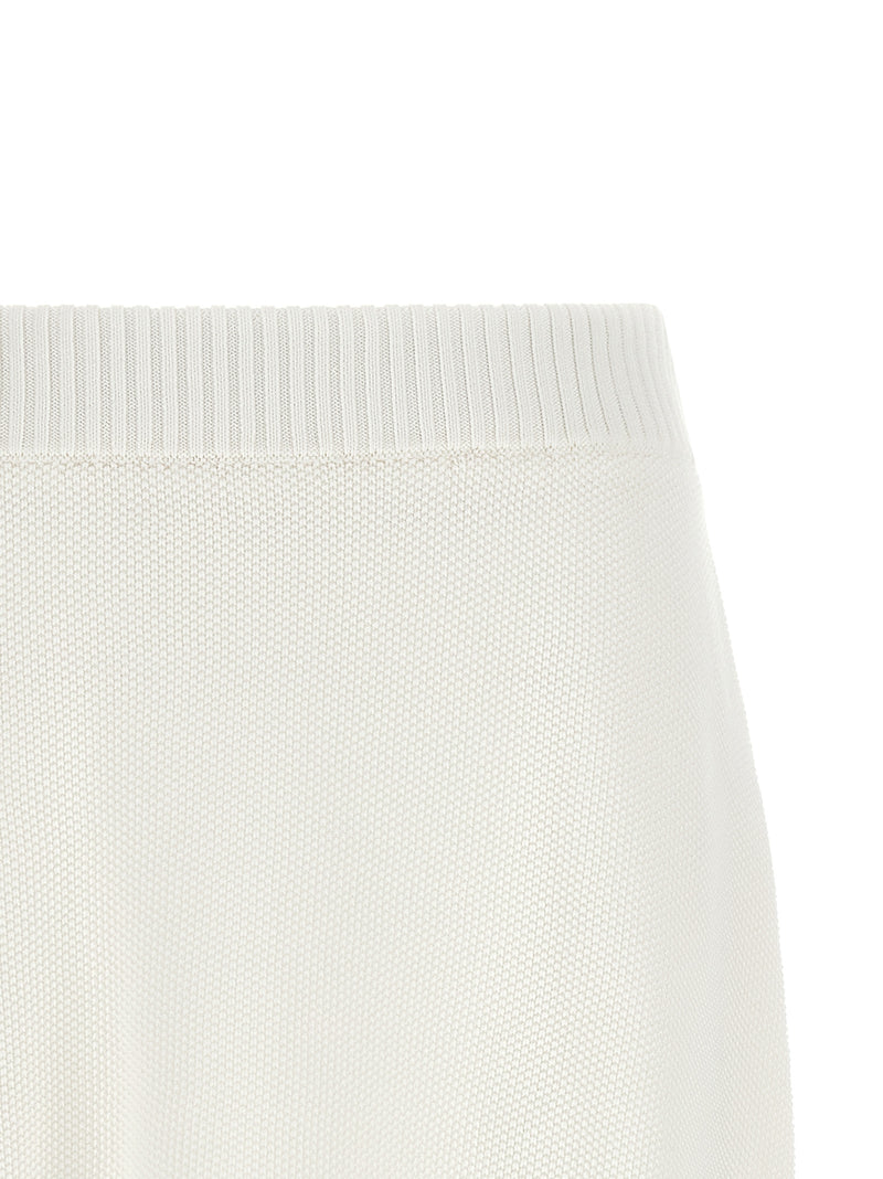 Brunello Cucinelli White Cotton Long Skirt