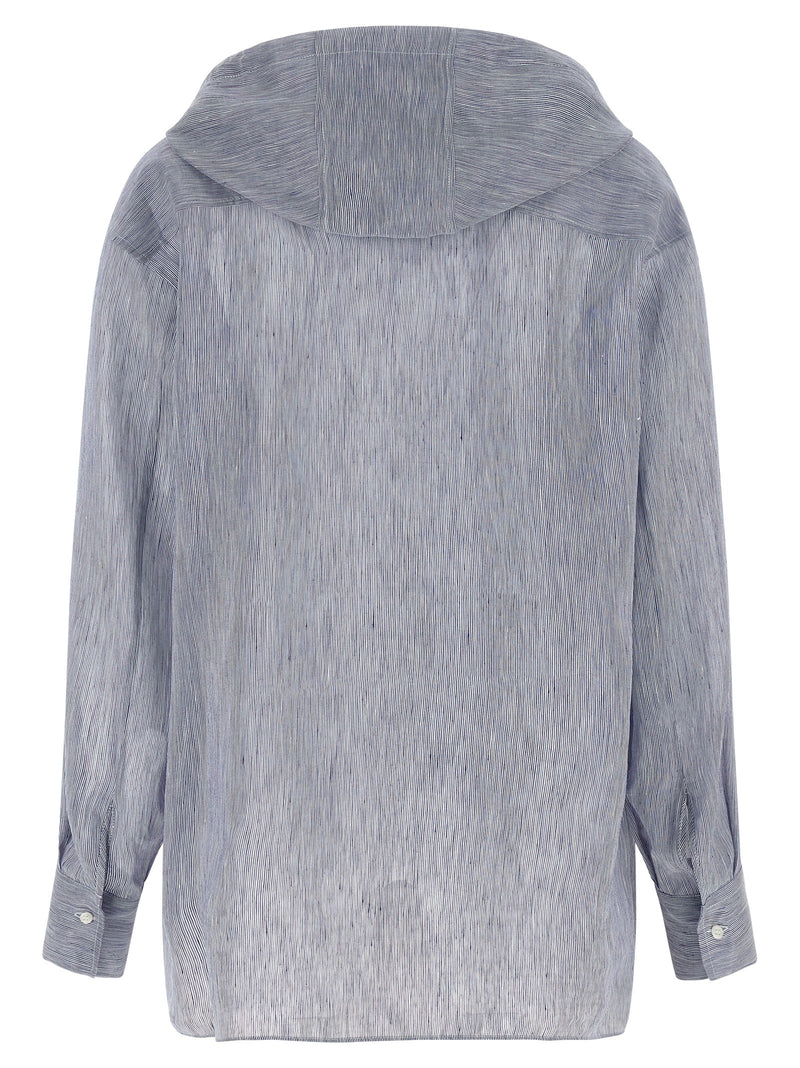 Brunello Cucinelli Blue Linen Blouse