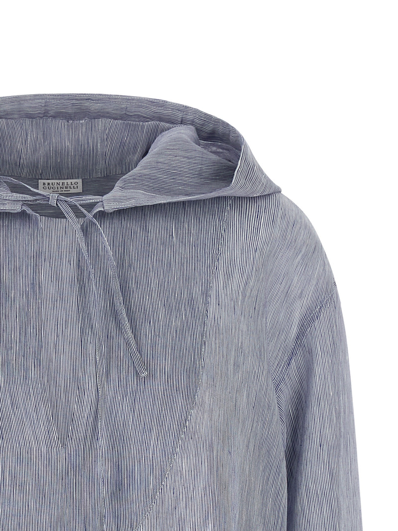 Brunello Cucinelli Blue Linen Blouse