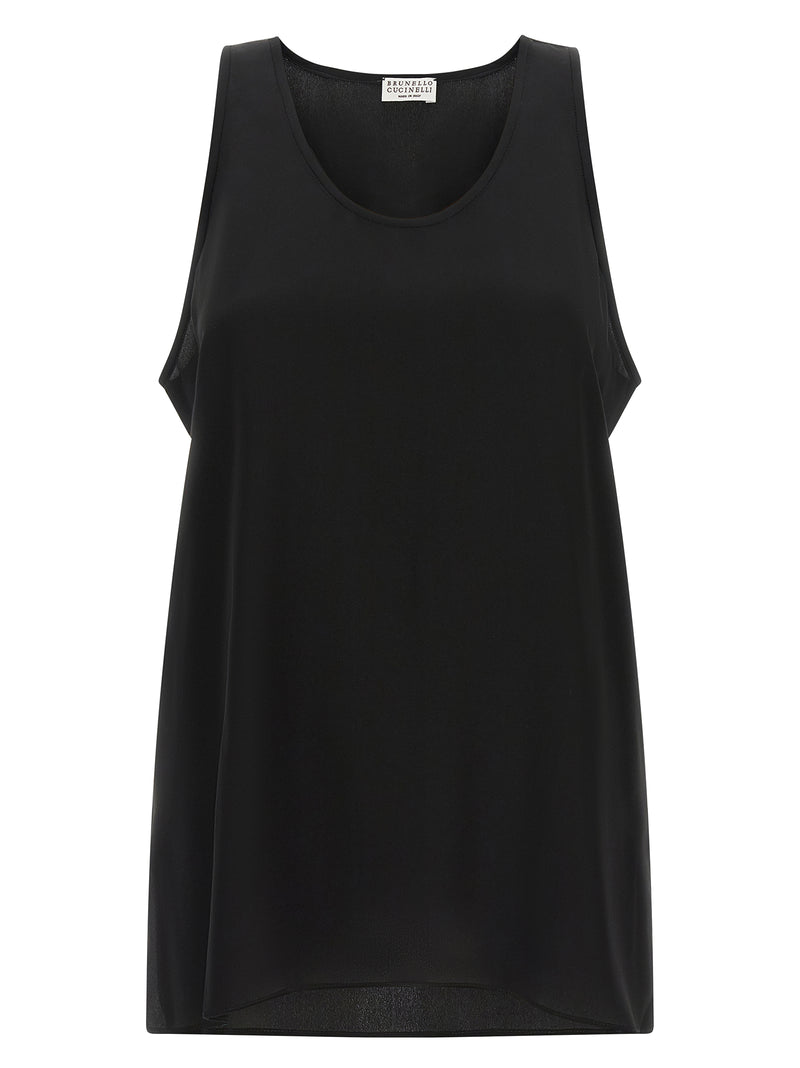 Brunello Cucinelli Black Silk Shirt