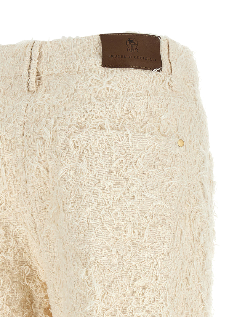 Brunello Cucinelli Beige Cotton Casual Pants