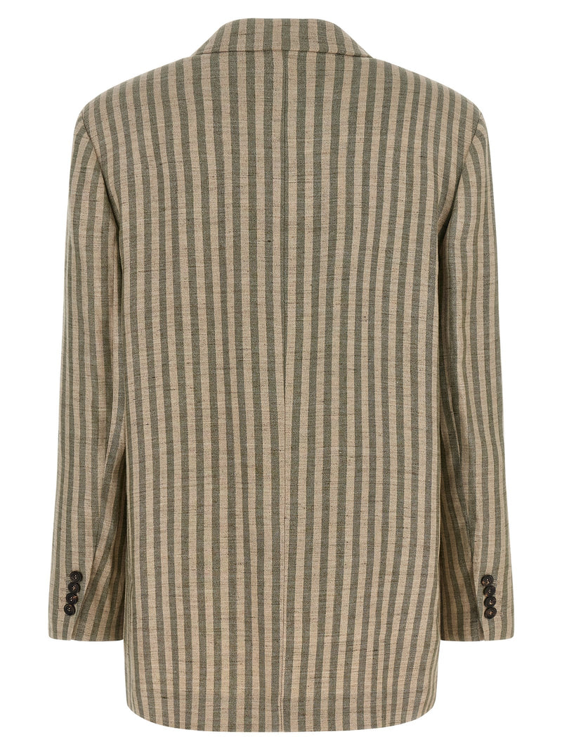 Brunello Cucinelli Bicolor Linen Blazer
