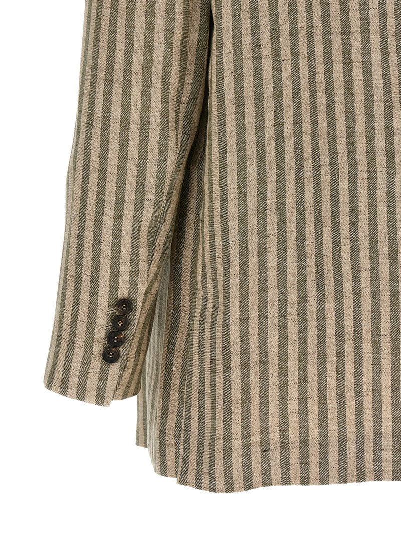 Brunello Cucinelli Bicolor Linen Blazer