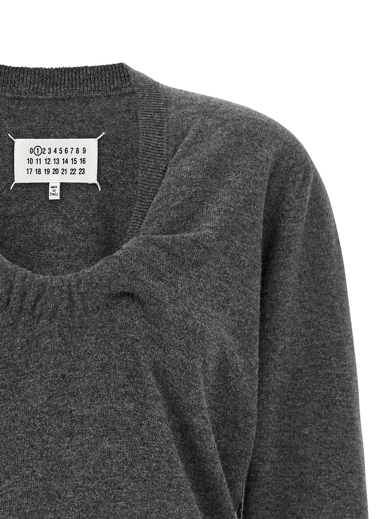 Maison Margiela Gray Virgin Wool Cardigan