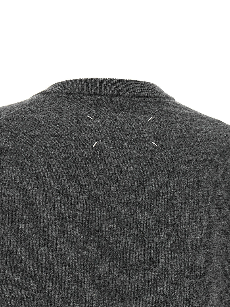 Maison Margiela Gray Virgin Wool Cardigan