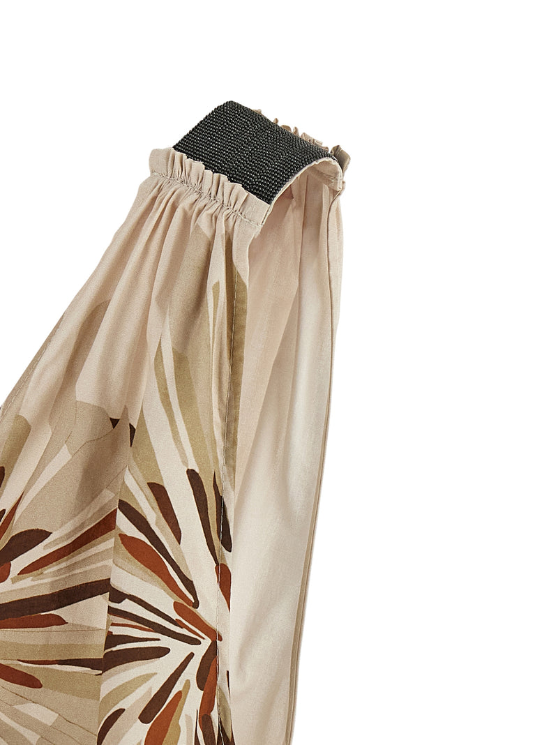 Brunello Cucinelli Beige Cotton Midi Dress