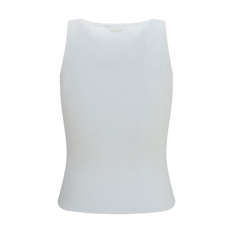 Max Mara White Viscose Tank Tops