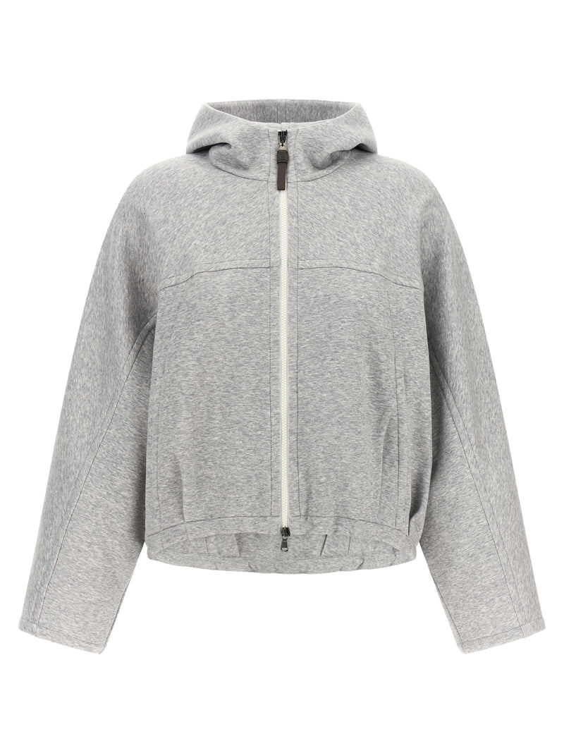Brunello Cucinelli Gray Cotton Hoodie