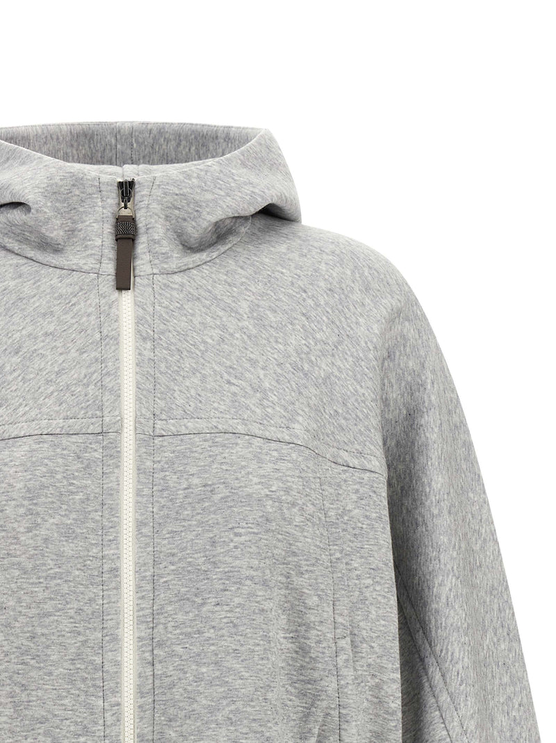 Brunello Cucinelli Gray Cotton Hoodie