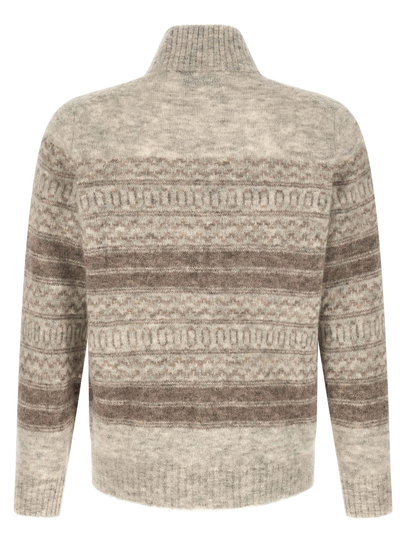 Brunello Cucinelli Beige Alpaca Leather Cardigan