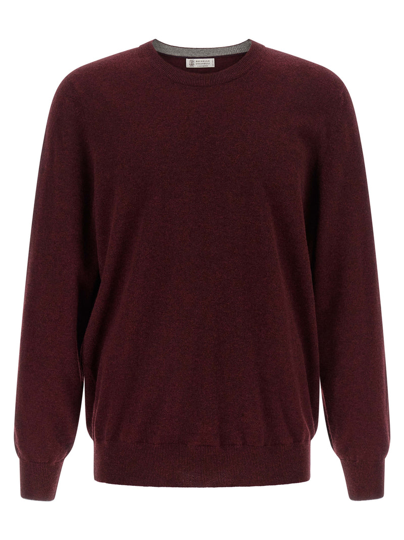 Brunello Cucinelli Bordeaux Cashmere Cardigan