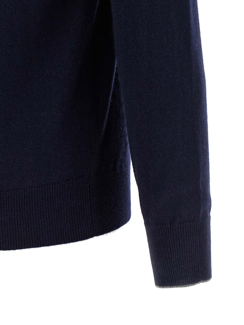 Brunello Cucinelli Blue Cashmere Cardigan