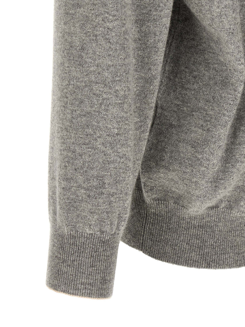 Brunello Cucinelli Gray Cashmere Cardigan