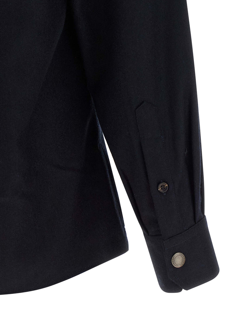 Brunello Cucinelli Blue Virgin Wool Blouse