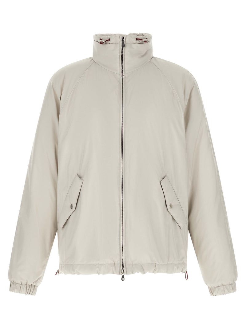 Brunello Cucinelli White Polyester Shell Jacket