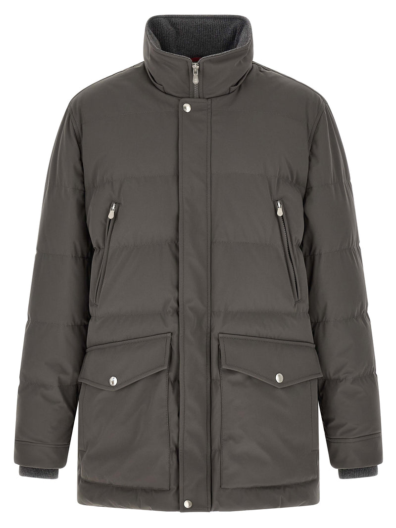 Brunello Cucinelli Gray Polyamide Parka