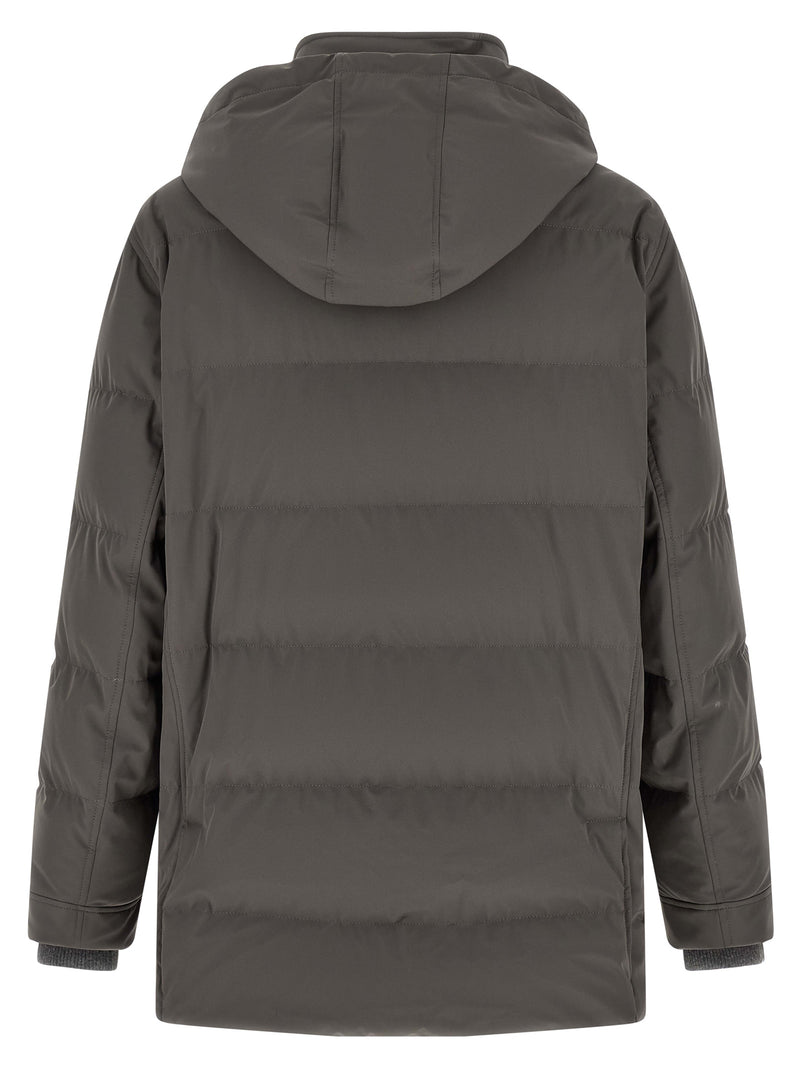 Brunello Cucinelli Gray Polyamide Parka