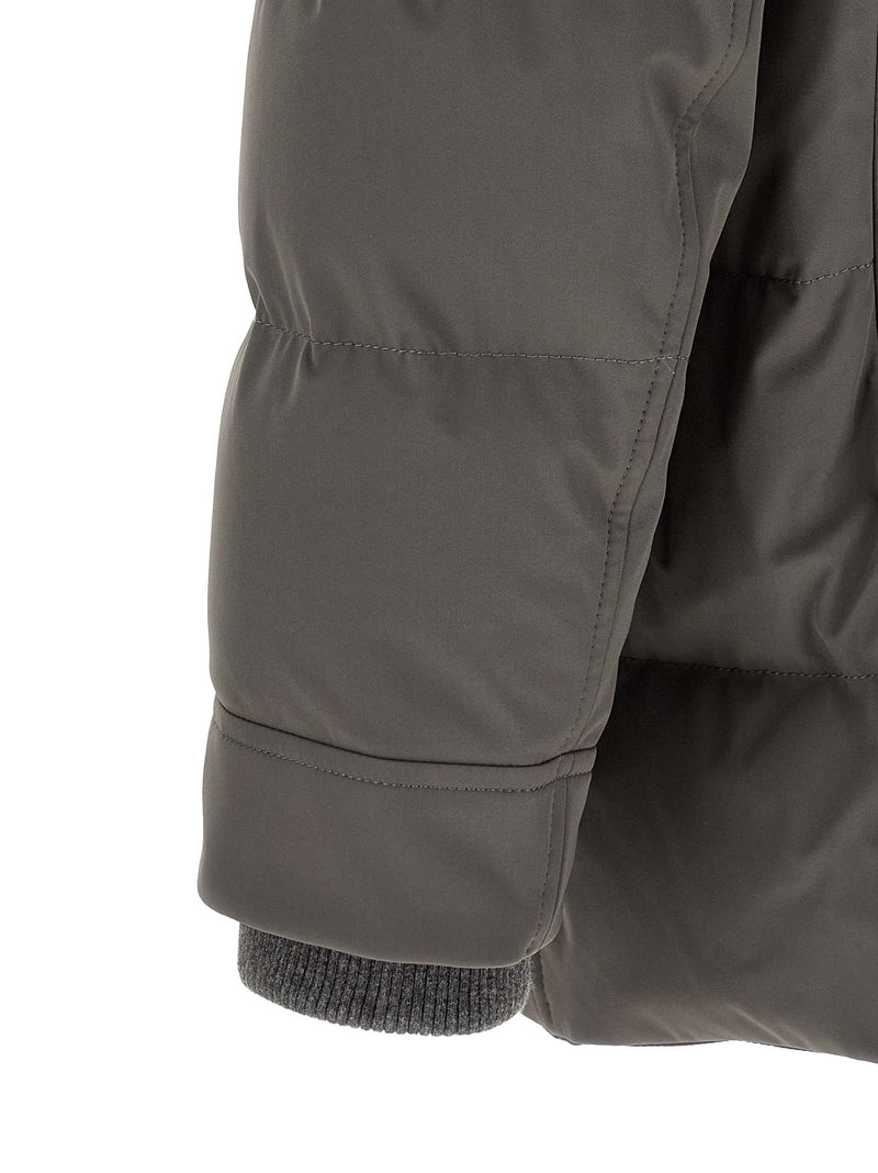 Brunello Cucinelli Gray Polyamide Parka