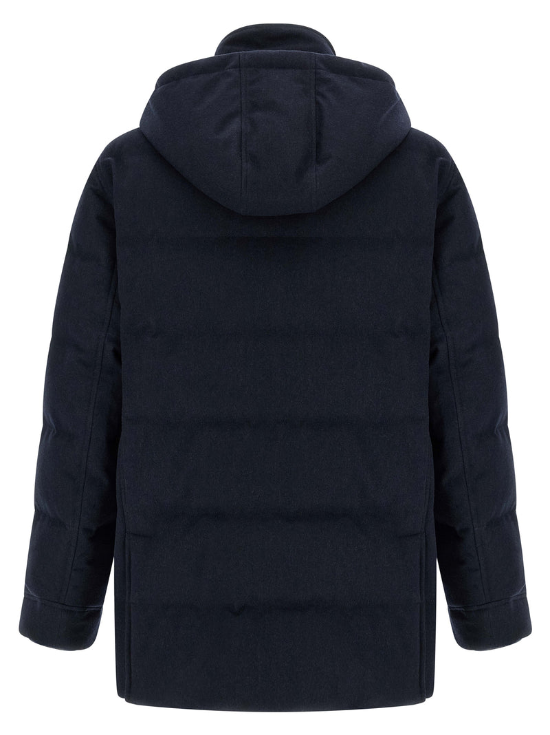 Brunello Cucinelli Blue Wool Parka