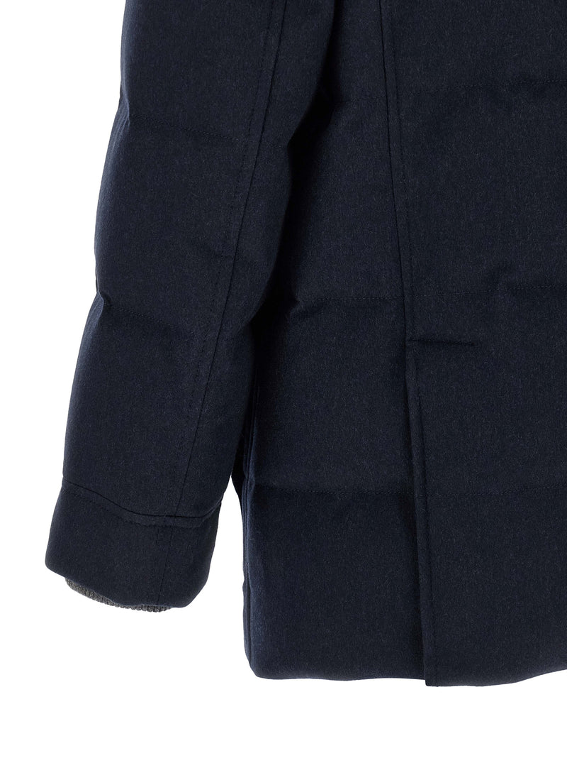 Brunello Cucinelli Blue Wool Parka