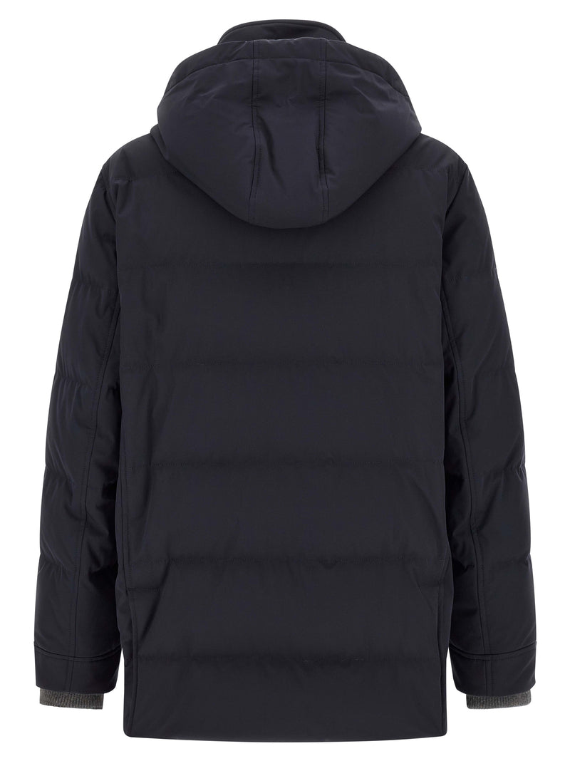 Brunello Cucinelli Blue Polyamide Parka