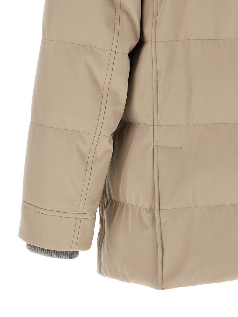 Brunello Cucinelli Beige Polyamide Parka