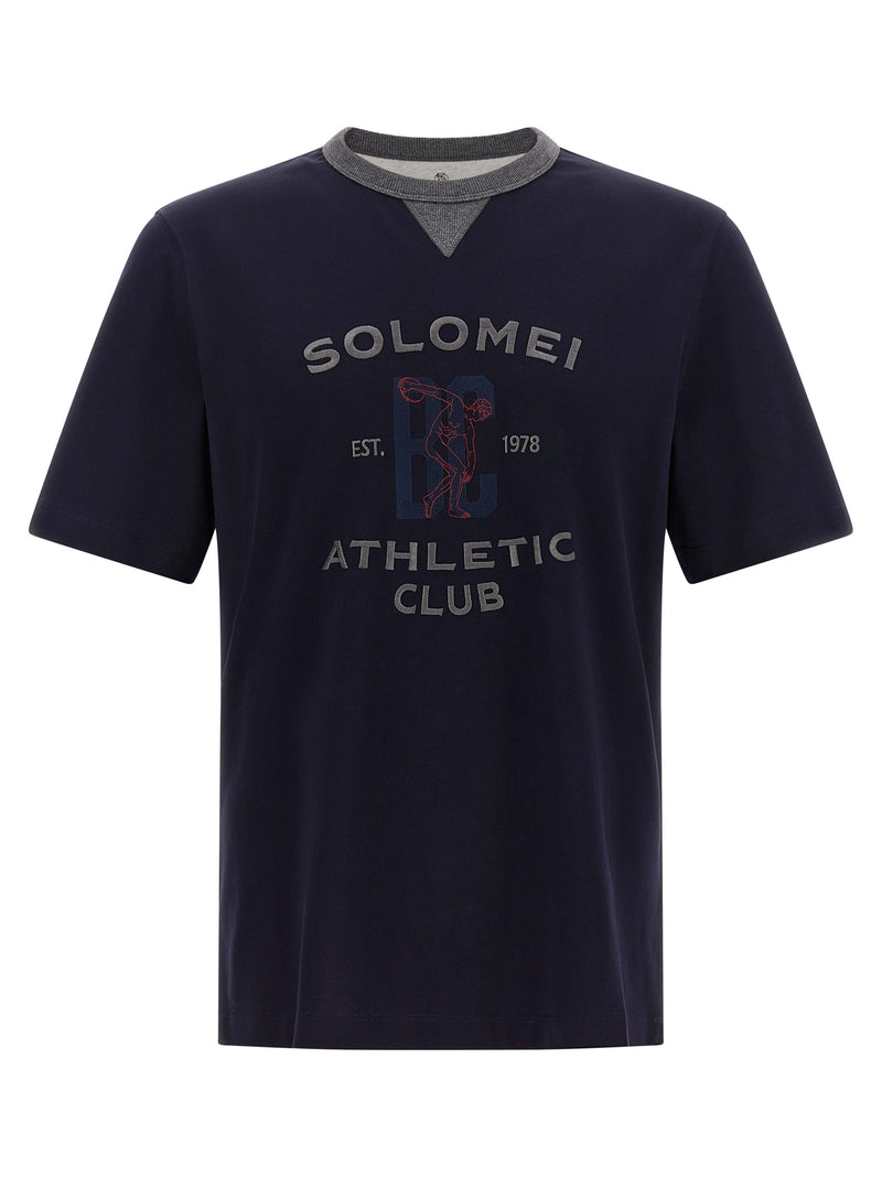 Brunello Cucinelli Blue Cotton T-Shirt