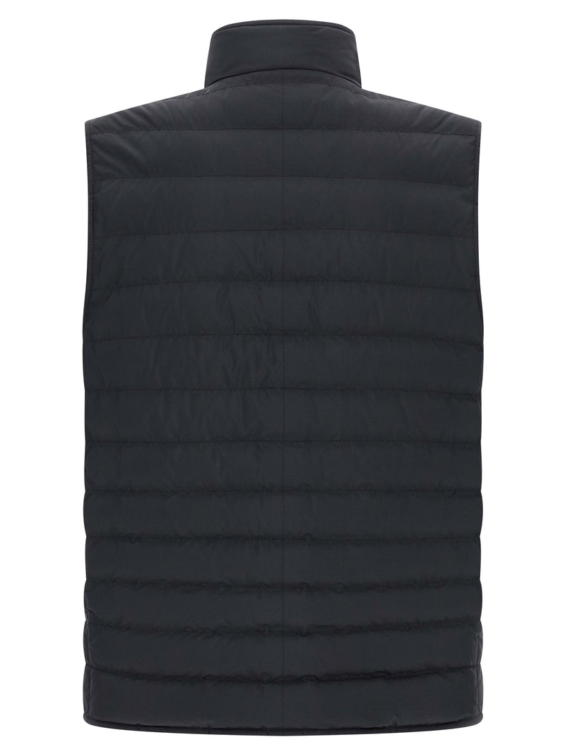 Brunello Cucinelli Blue Polyester Sleeveless Jacket