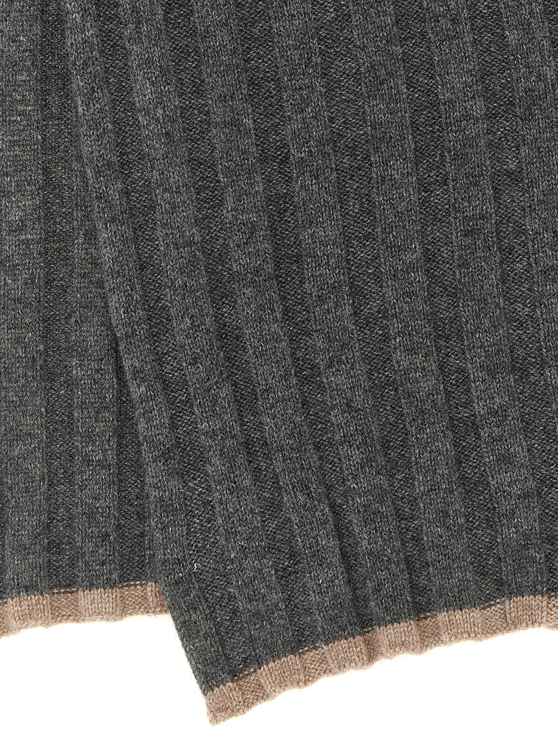 Brunello Cucinelli Gray Cashmere Scarf