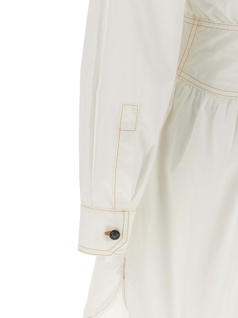 Versace White Cotton Short Dress