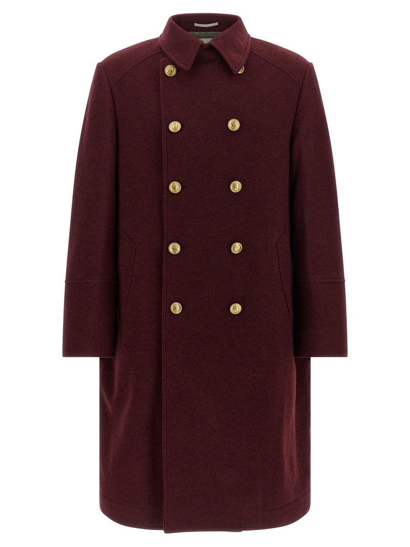 Brunello Cucinelli Bordeaux Cashmere Coat
