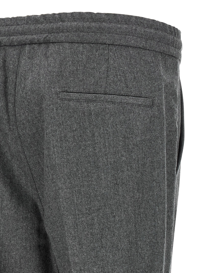 Brunello Cucinelli Gray Virgin Wool Casual Pants