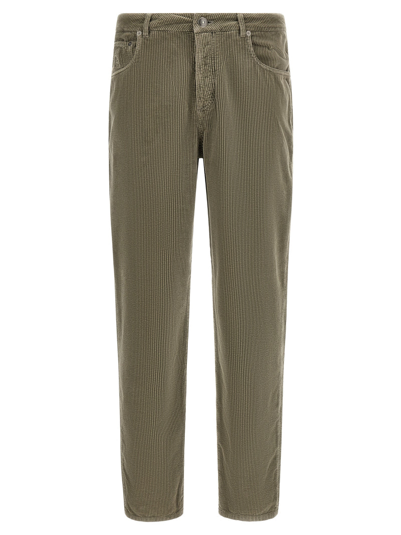 Brunello Cucinelli Bicolor Cotton Casual Pants