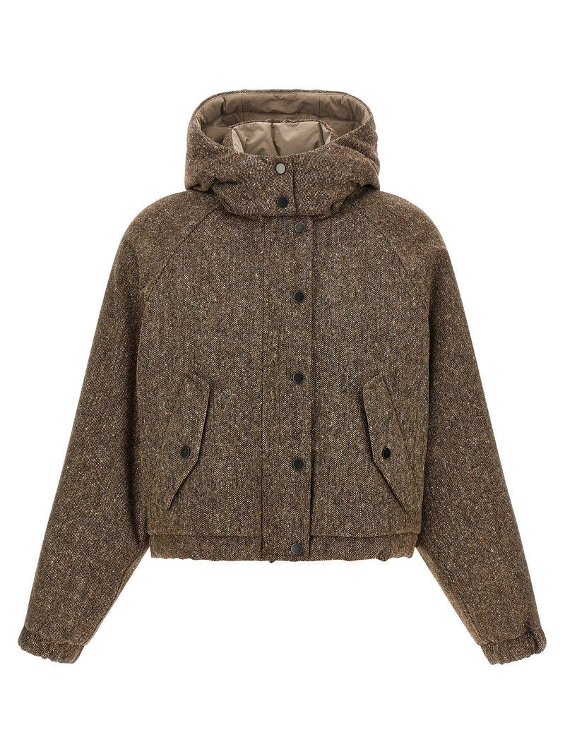 Brunello Cucinelli Brown Virgin Wool Full-Length Jacket