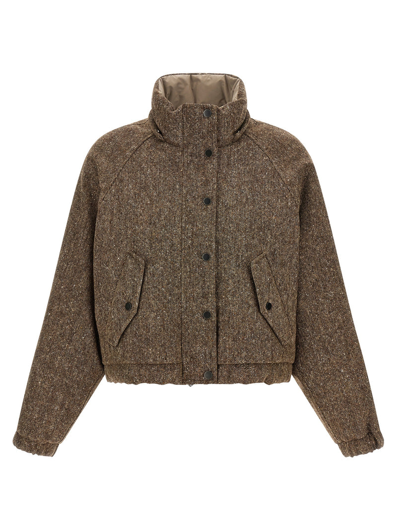 Brunello Cucinelli Brown Virgin Wool Full-Length Jacket