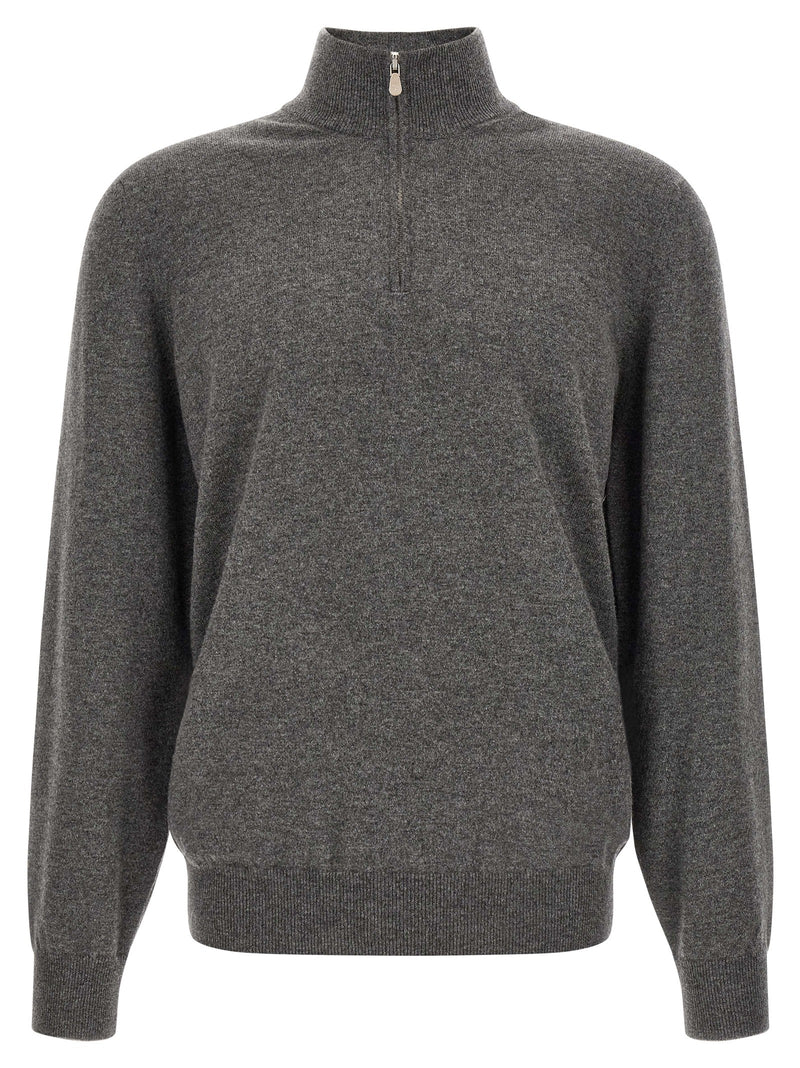 Brunello Cucinelli Gray Cashmere Cardigan