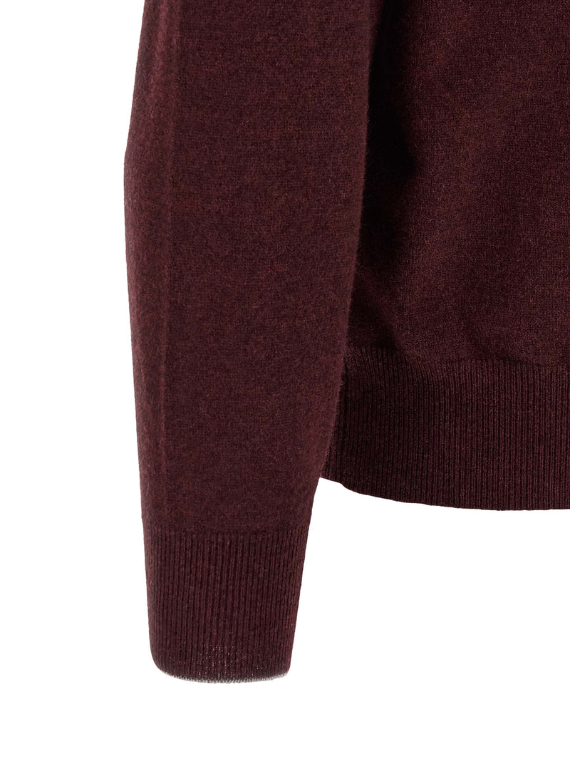 Brunello Cucinelli Bordeaux Cashmere Polo Shirt