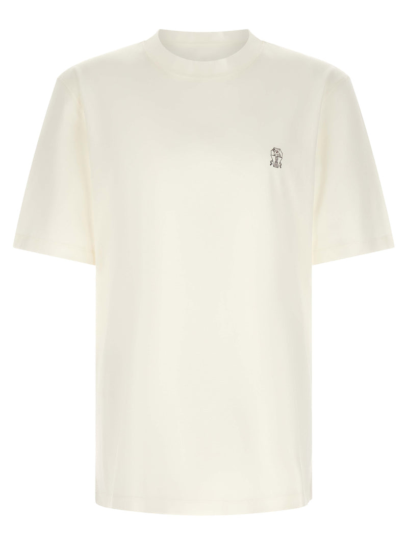 Brunello Cucinelli White Cotton T-Shirt