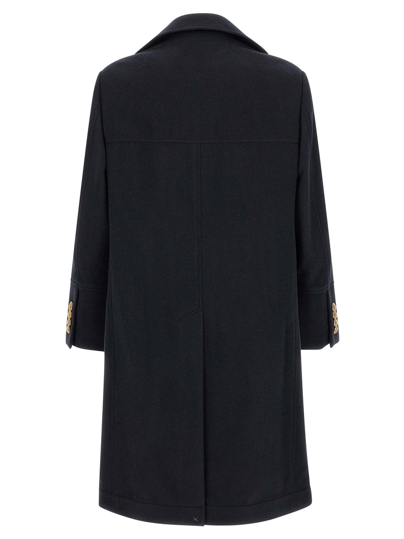 Brunello Cucinelli Blue Cashmere Coat
