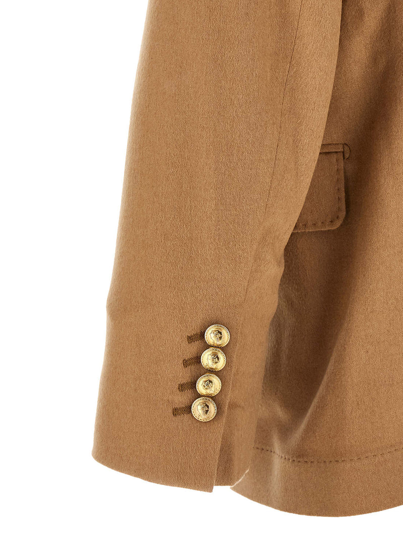 Brunello Cucinelli Beige Camel Hair  Blazer