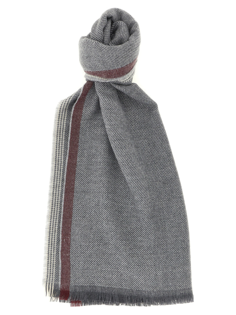 Brunello Cucinelli Gray Wool Scarf