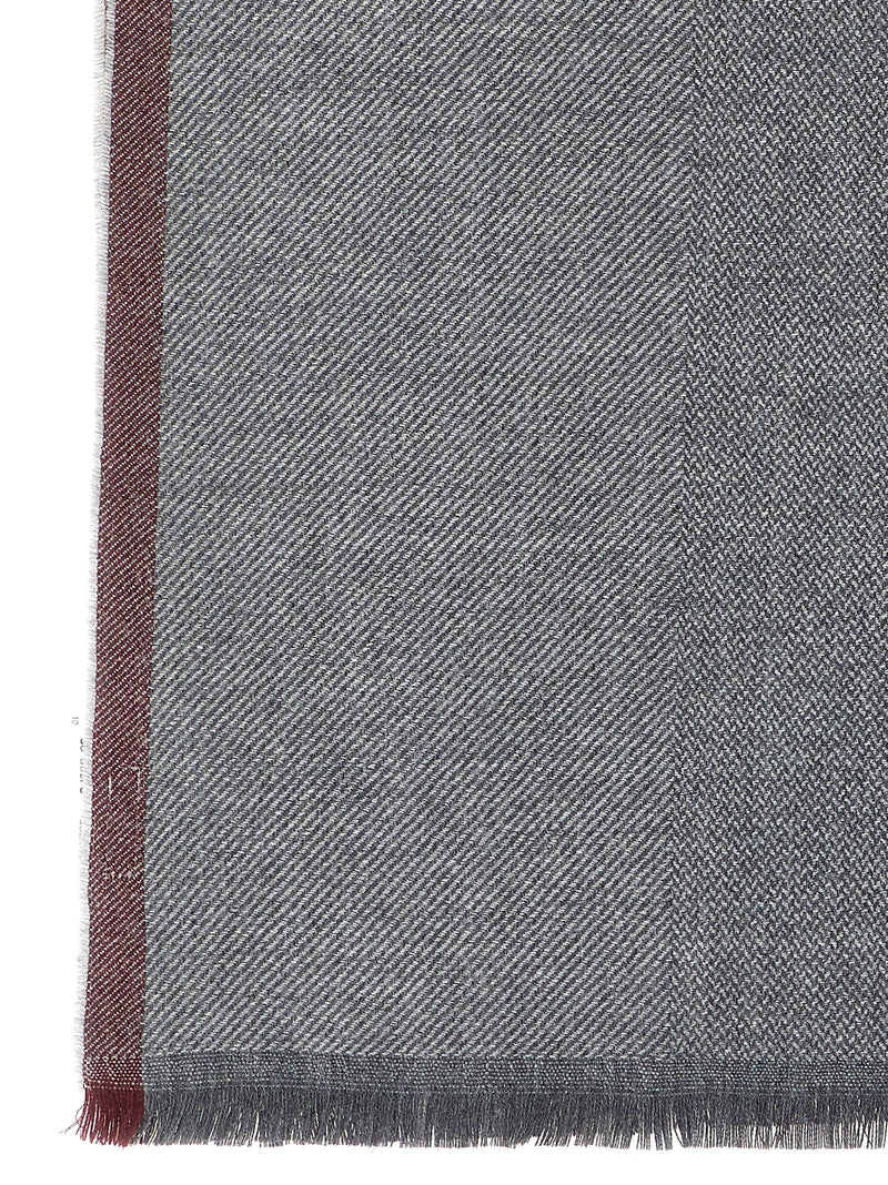 Brunello Cucinelli Gray Wool Scarf