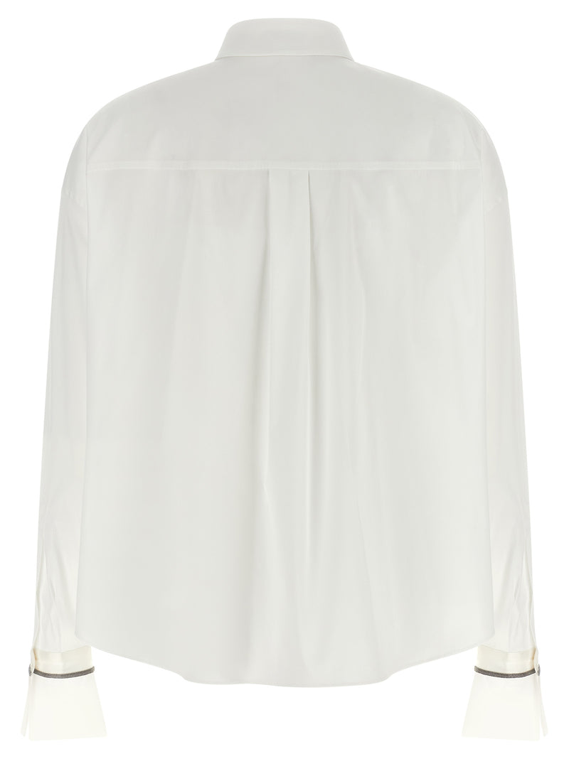 Brunello Cucinelli White Cotton Blouse