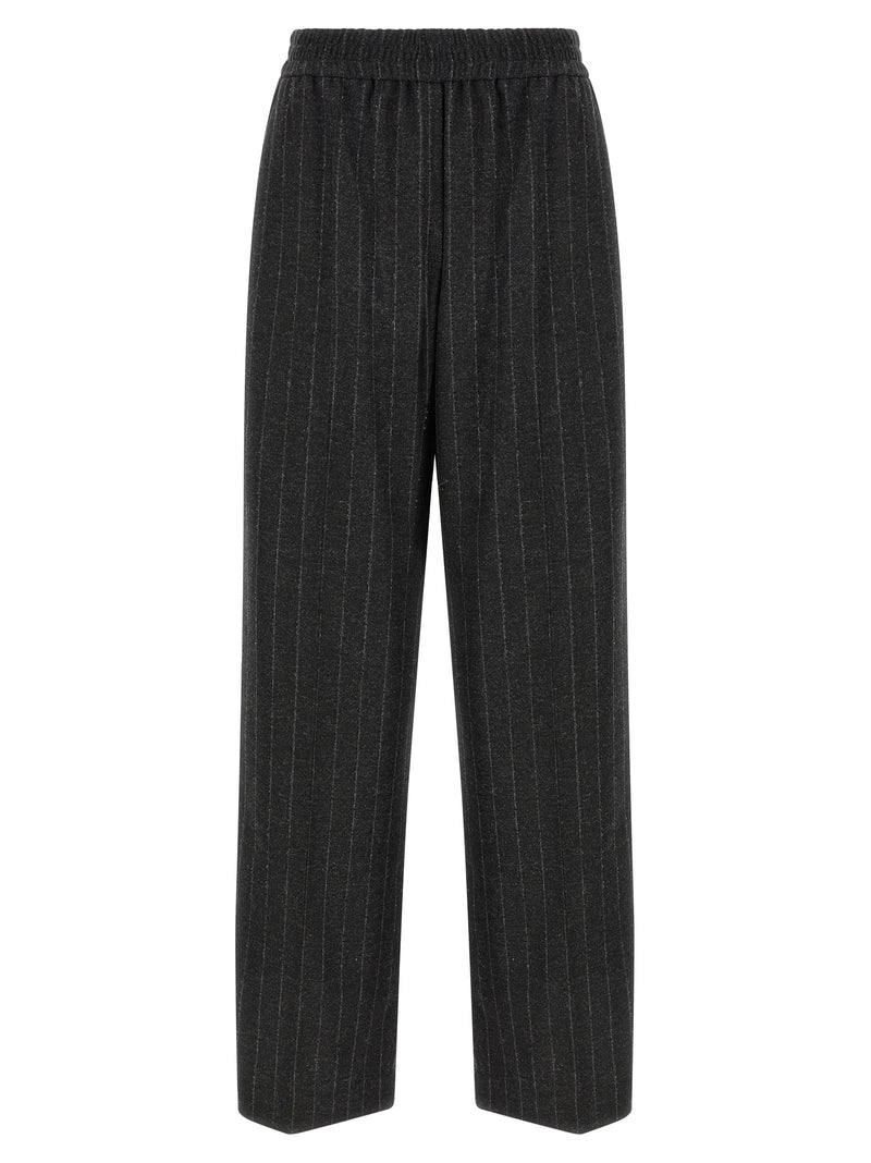 Brunello Cucinelli Gray Virgin Wool Casual Pants