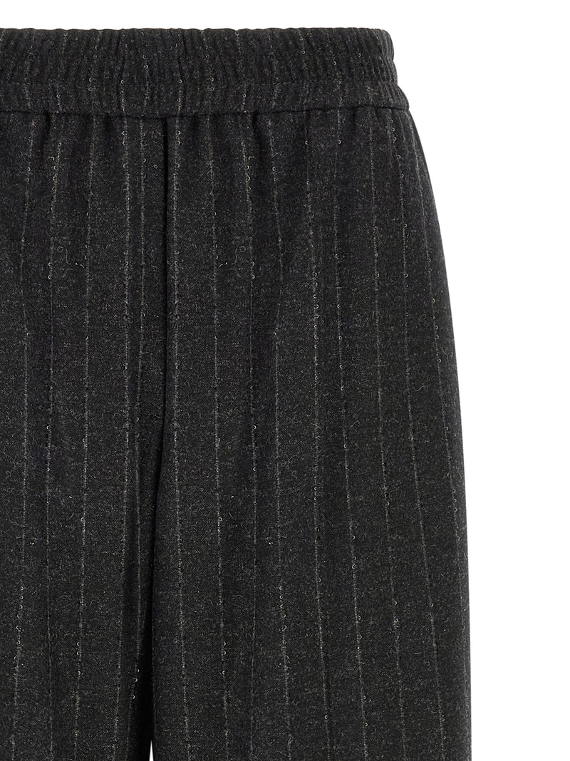 Brunello Cucinelli Gray Virgin Wool Casual Pants