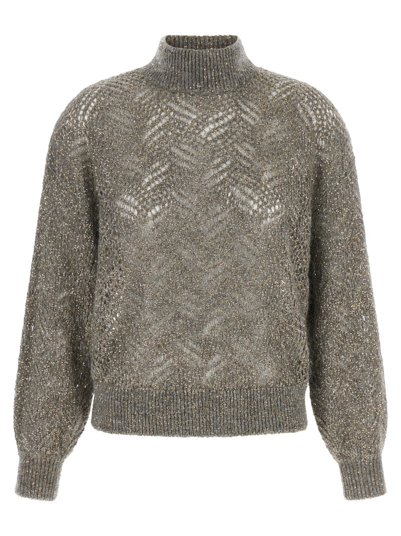 Brunello Cucinelli Gray Polyamide Cardigan