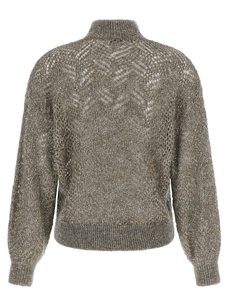 Brunello Cucinelli Gray Polyamide Cardigan