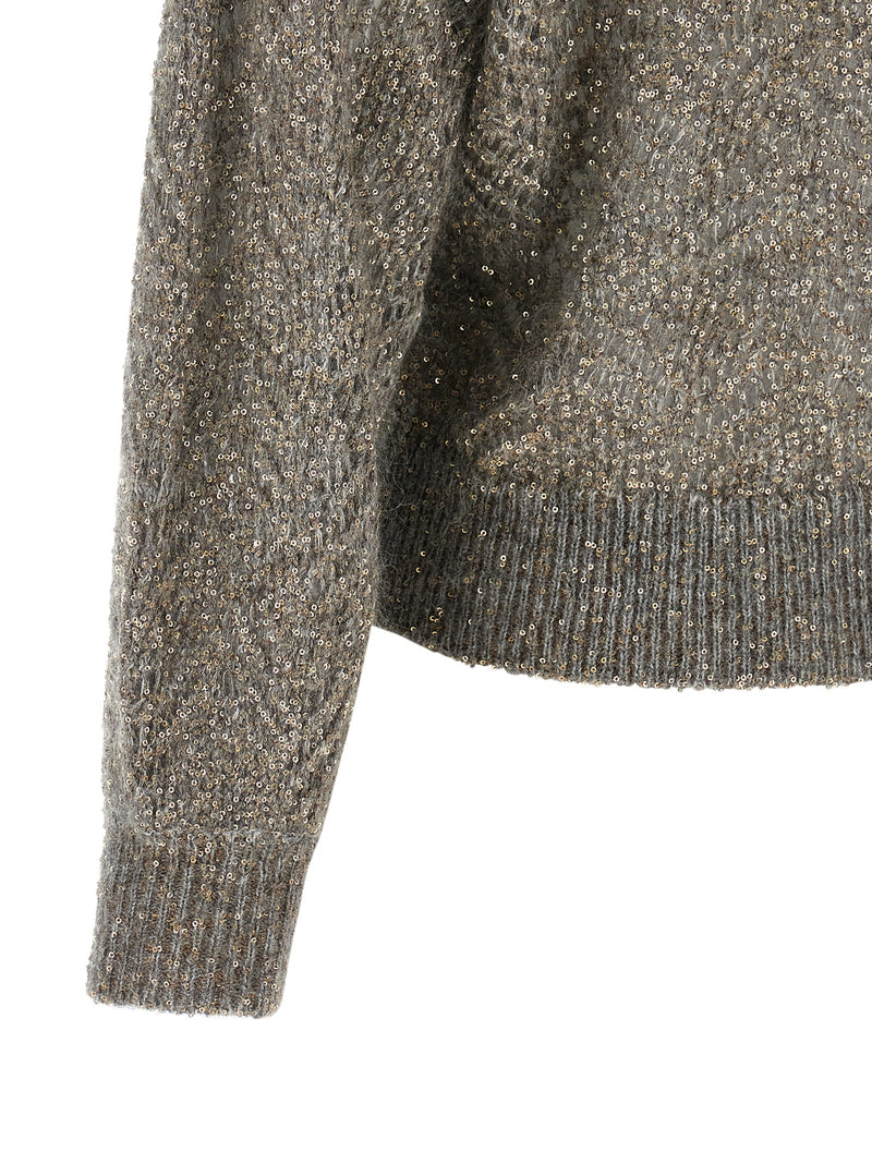 Brunello Cucinelli Gray Polyamide Cardigan